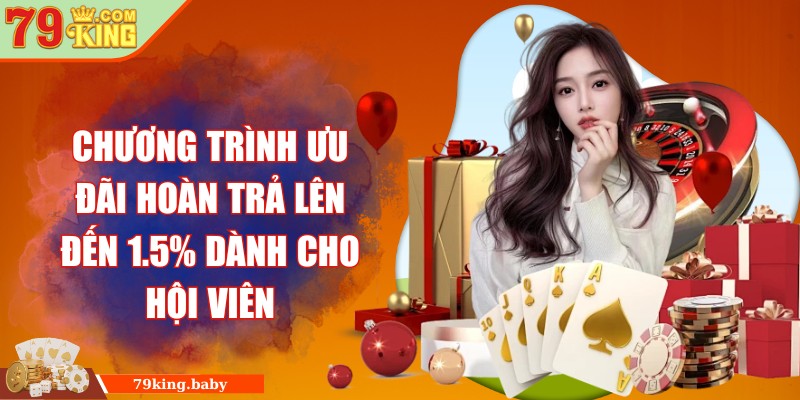 Chương trình ưu đãi hoàn trả lên đến 1,5% dành cho hội viên
