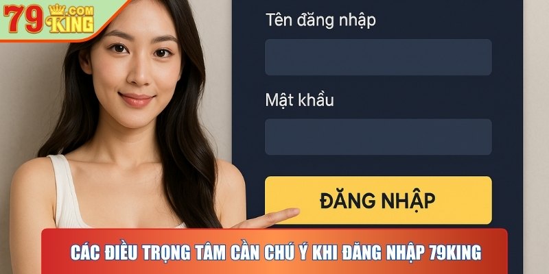 Các điều trọng tâm cần chú ý khi đăng nhập 79KING